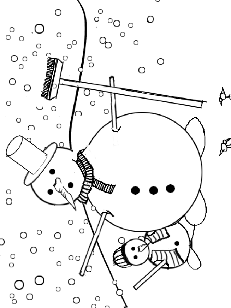 Bałwany kolorowanki